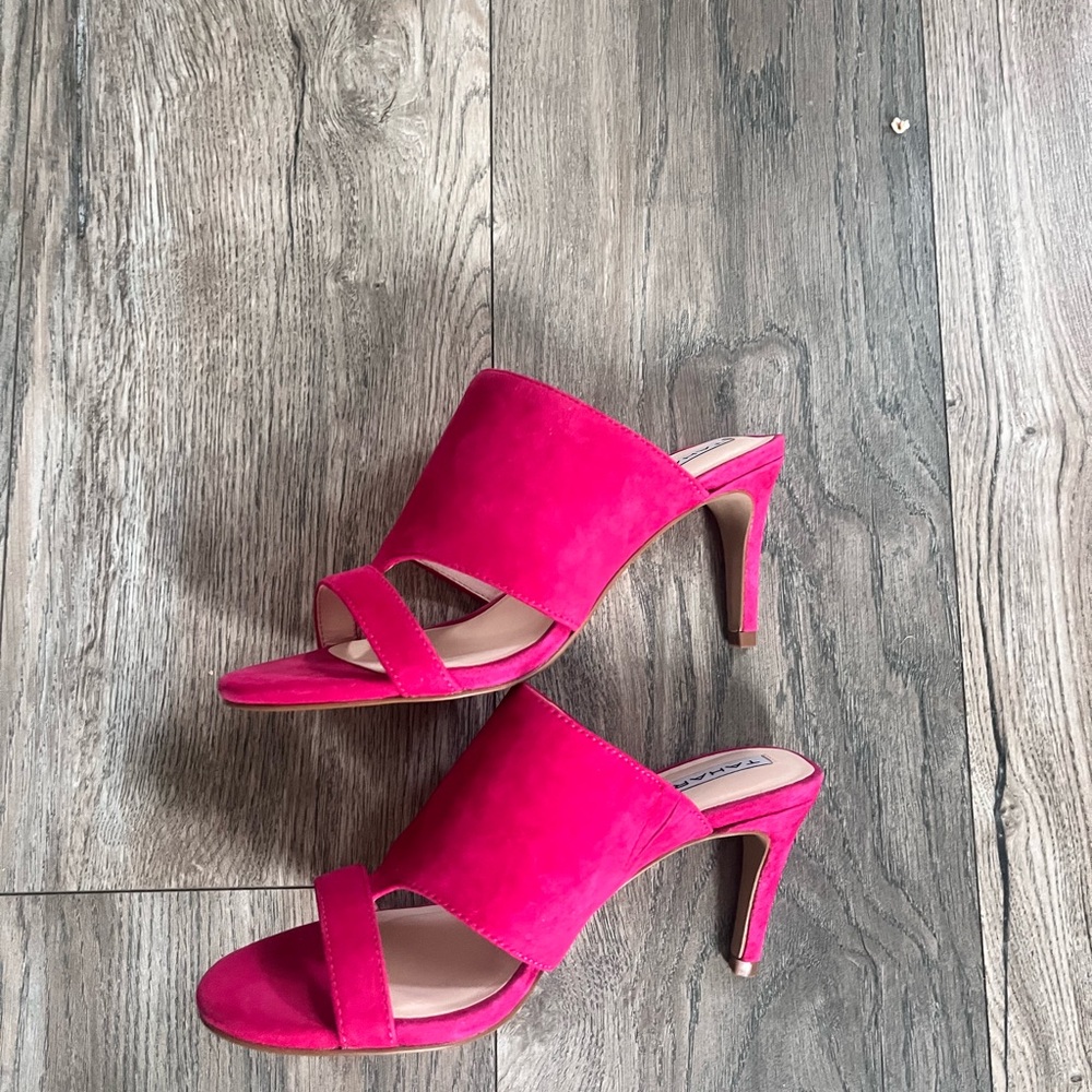 Elie Tahari Vibrant Pink Mules